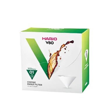 Hario papírszűrő - fehér 100 lap V60 01